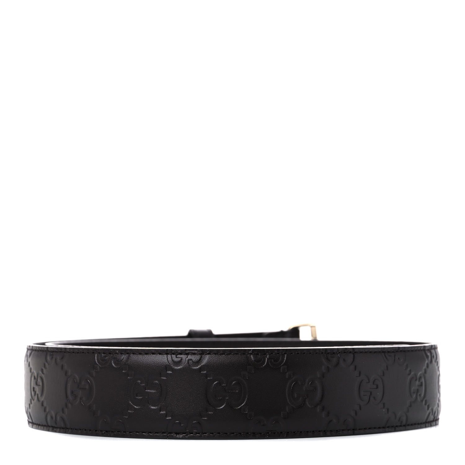Gucci Guccissima Signature Interlocking G 37mm Belt 85 34 Black 2 of 4