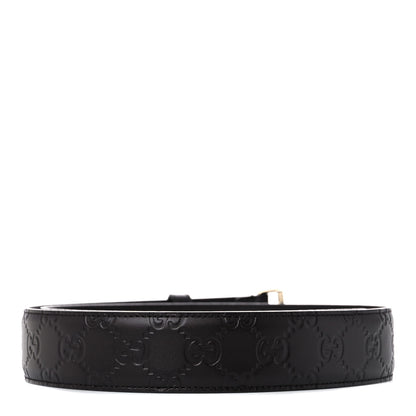 Gucci Guccissima Signature Interlocking G 37mm Belt 85 34 Black 2 of 4