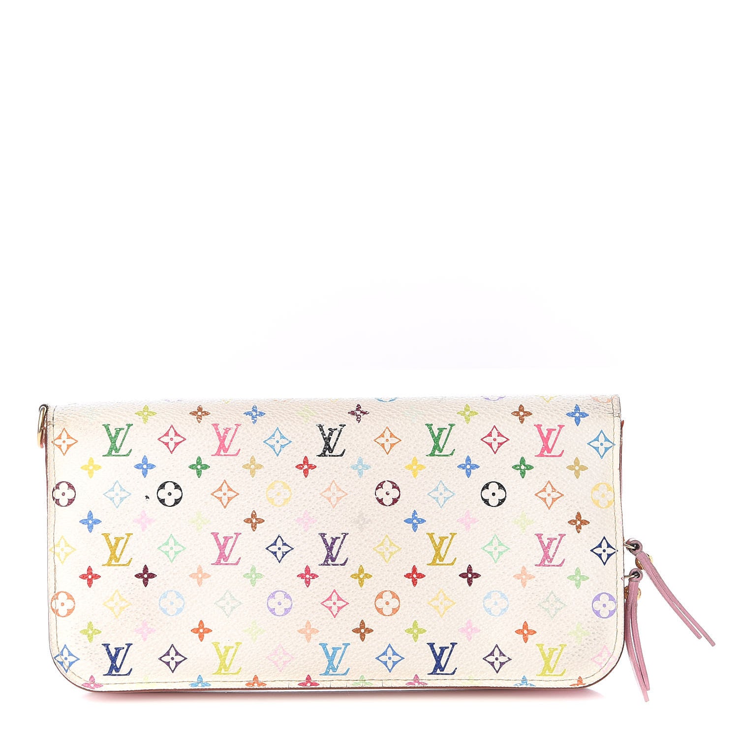 Louis Vuitton Monogram Multicolor Insolite Wallet White Litchi 1 of 9