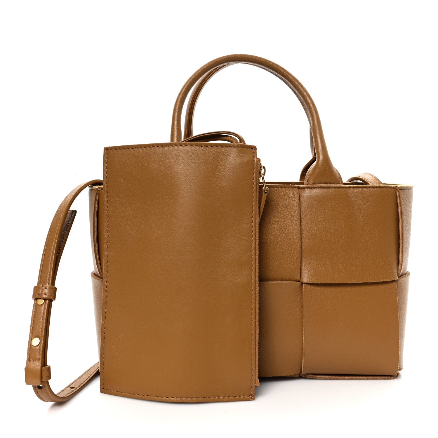 Bottega Veneta Nappa Maxi Intrecciato Mini Arco Tote Camel 3 of 10