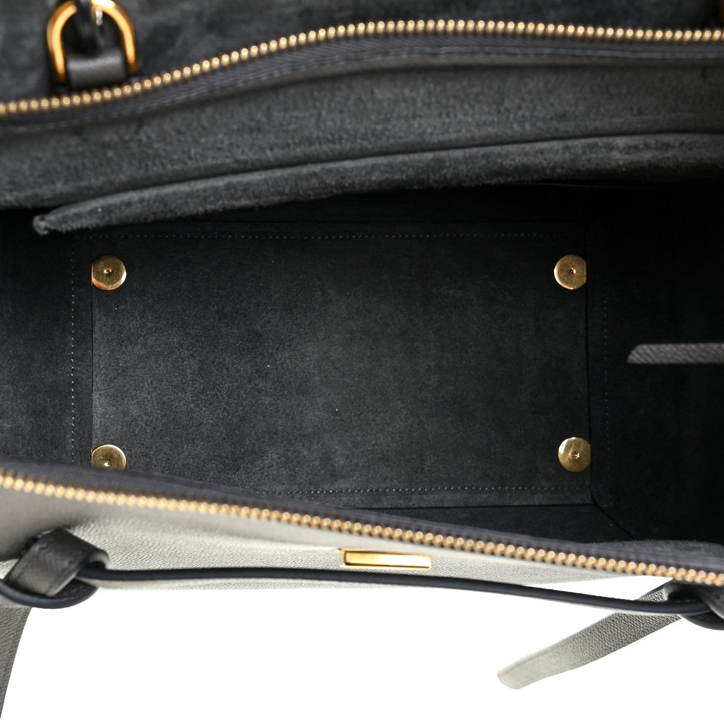 Grained Calfskin Mini Belt Bag Grey
