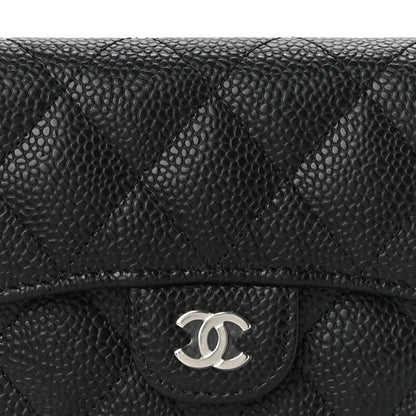 Chanel Caviar Quilted Compact Flap Wallet Black 9 of 12