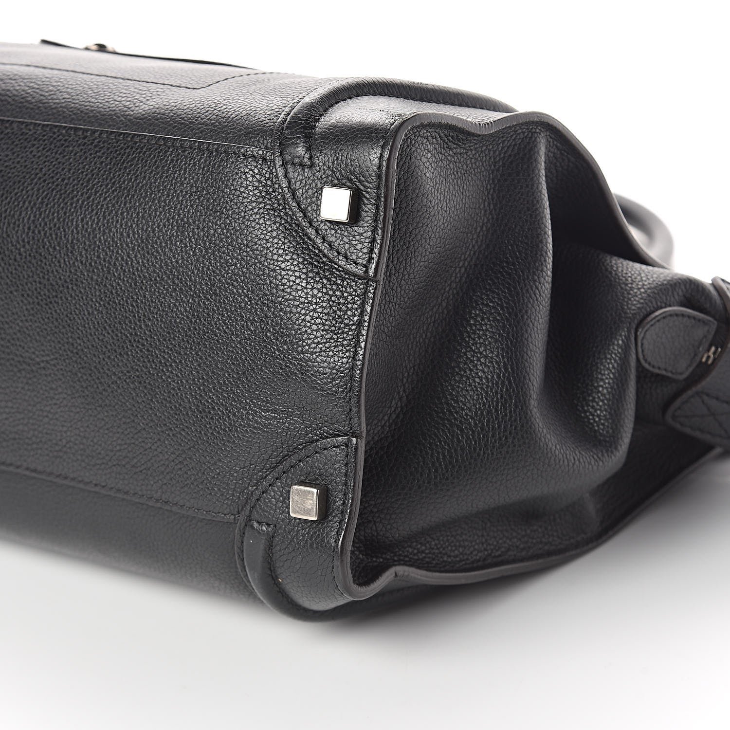Celine Drummed Calfskin Shoulder Luggage Black 9 of 9