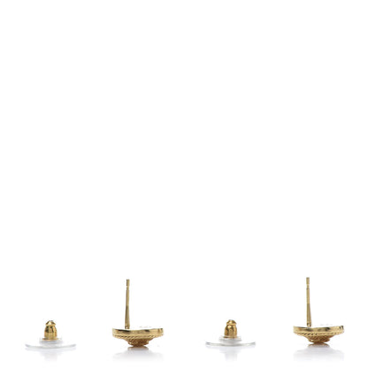 Chanel CC Button Earrings Gold 3 of 5