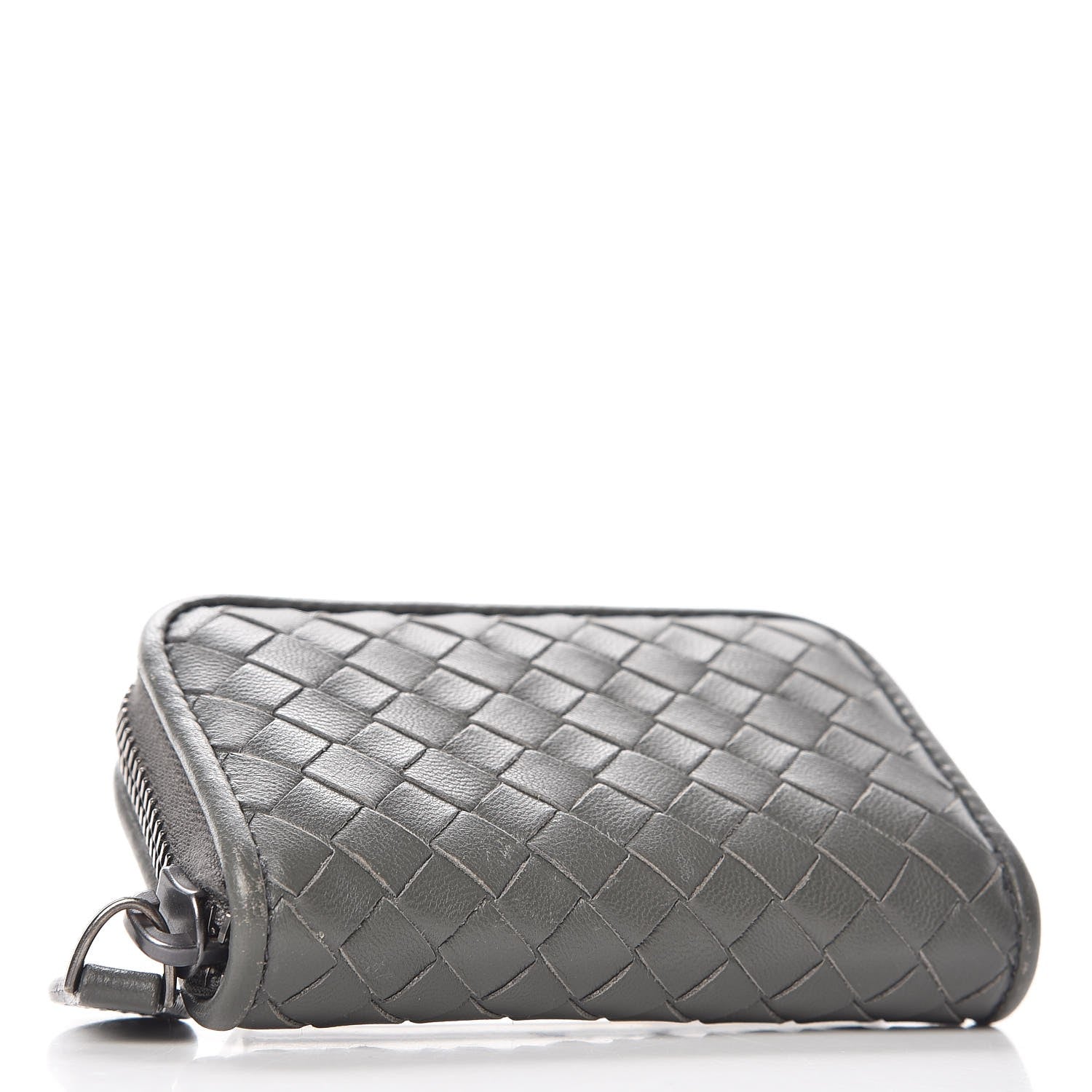 Bottega Veneta Nappa Intrecciato Zip Around Coin Purse Light Grey 4 of 15