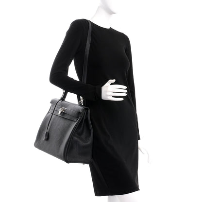 Hermes Fjord Horseshoe Kelly Retourne 40 Black Rouge H 3 of 34