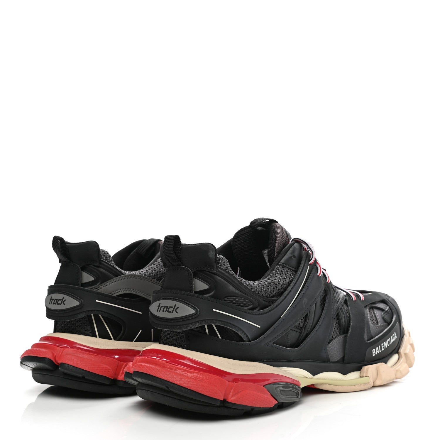 Balenciaga Mesh Nylon Mens Track Sneakers 44 Black Gris 4 of 14