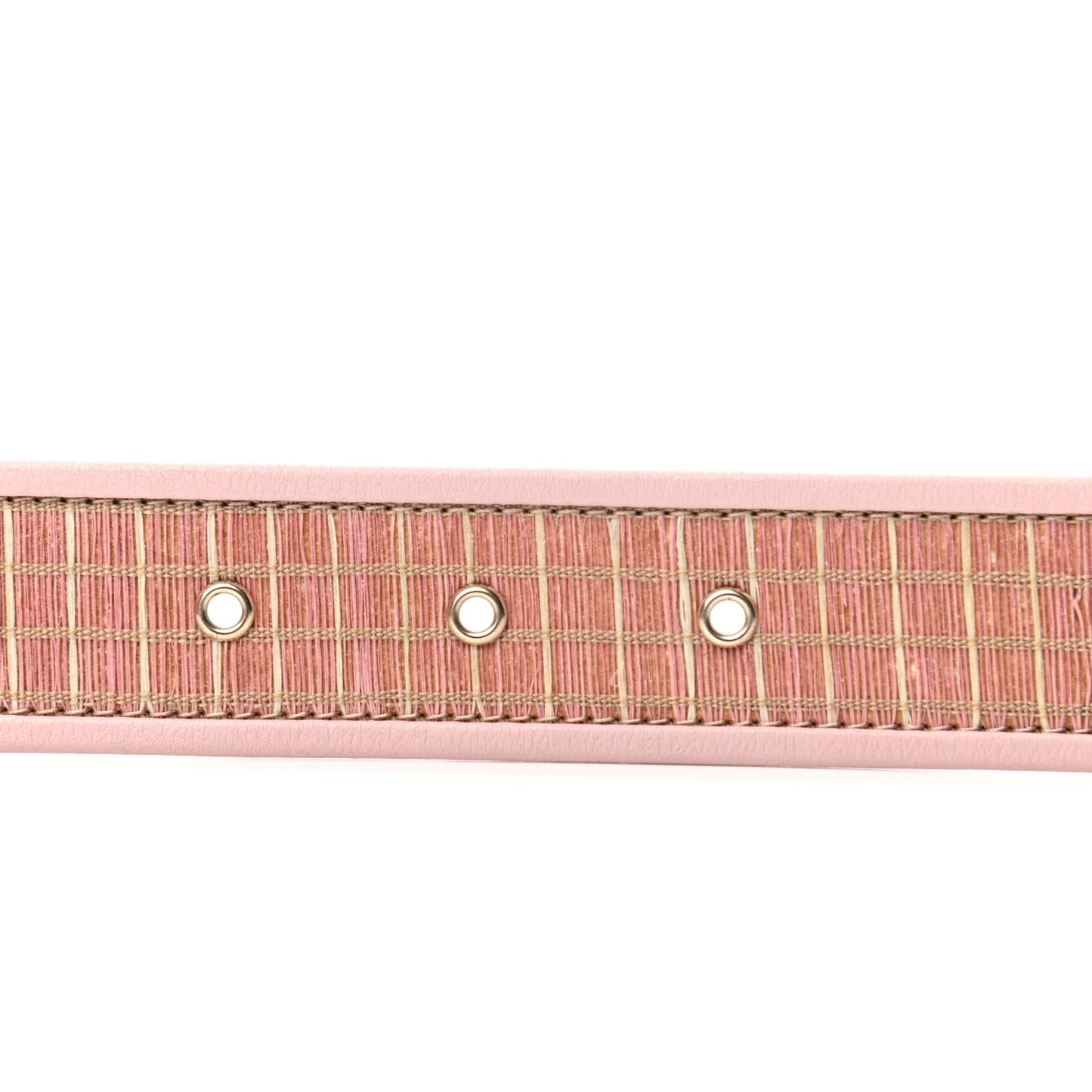 Calfskin Raffia CC Chain Belt 75 30 Pink