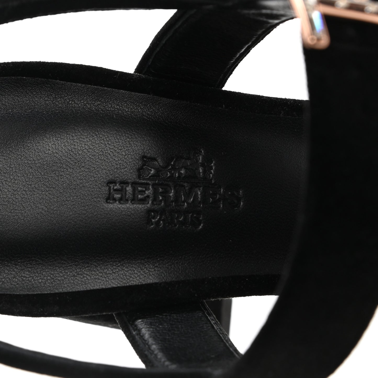 Velours Bossa Sandals 38 Black