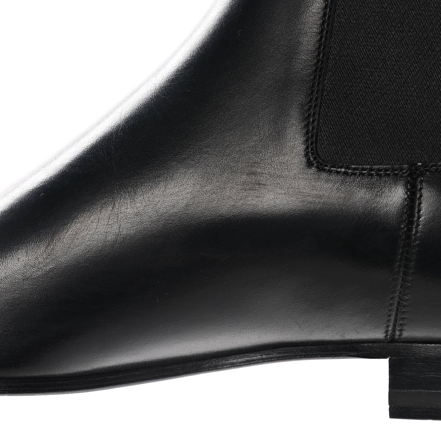Calfskin Roadie Flat Chelsea Boots 40 Black