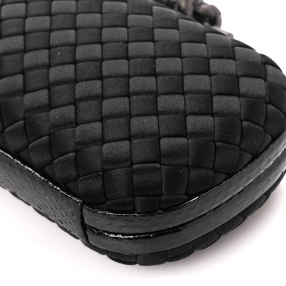 Bottega Veneta Satin Intreccio Impero Ayers Knot Clutch Black 9 of 9