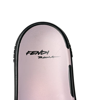 Fendi X JOSHUA VIDES Roma Calfskin Fussbetts Slide Sandals 41 Pink Xiloph White Black 8 of 9