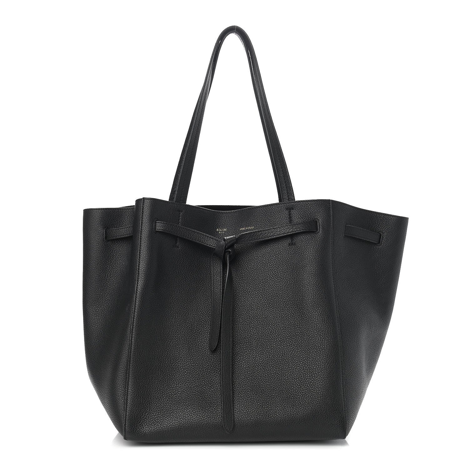 Celine Soft Grained Calfskin Small Belt Cabas Phantom Black 1 of 16