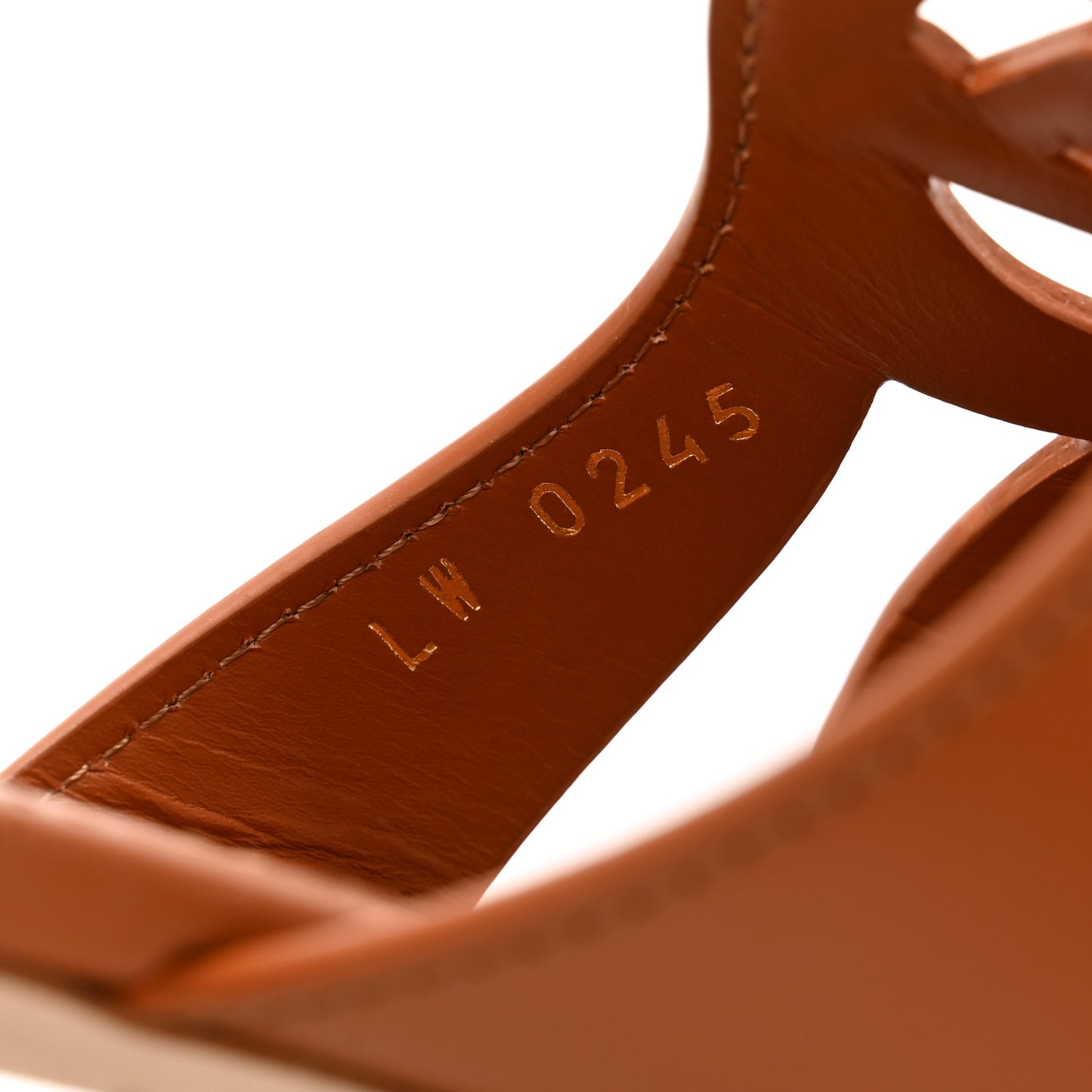 Calfskin LV Isola Sandals 39 Cognac