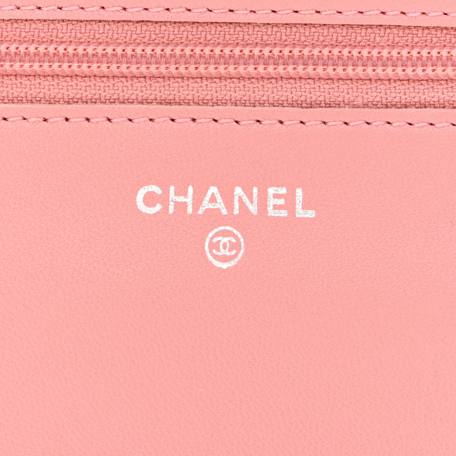 Chanel Lambskin Quilted Wallet On Chain WOC Pink 6 of 12