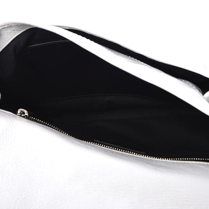 Saint Laurent Crinkled Calfskin Matelasse Monogram Medium Niki Chain Satchel Dirty White 5 of 8