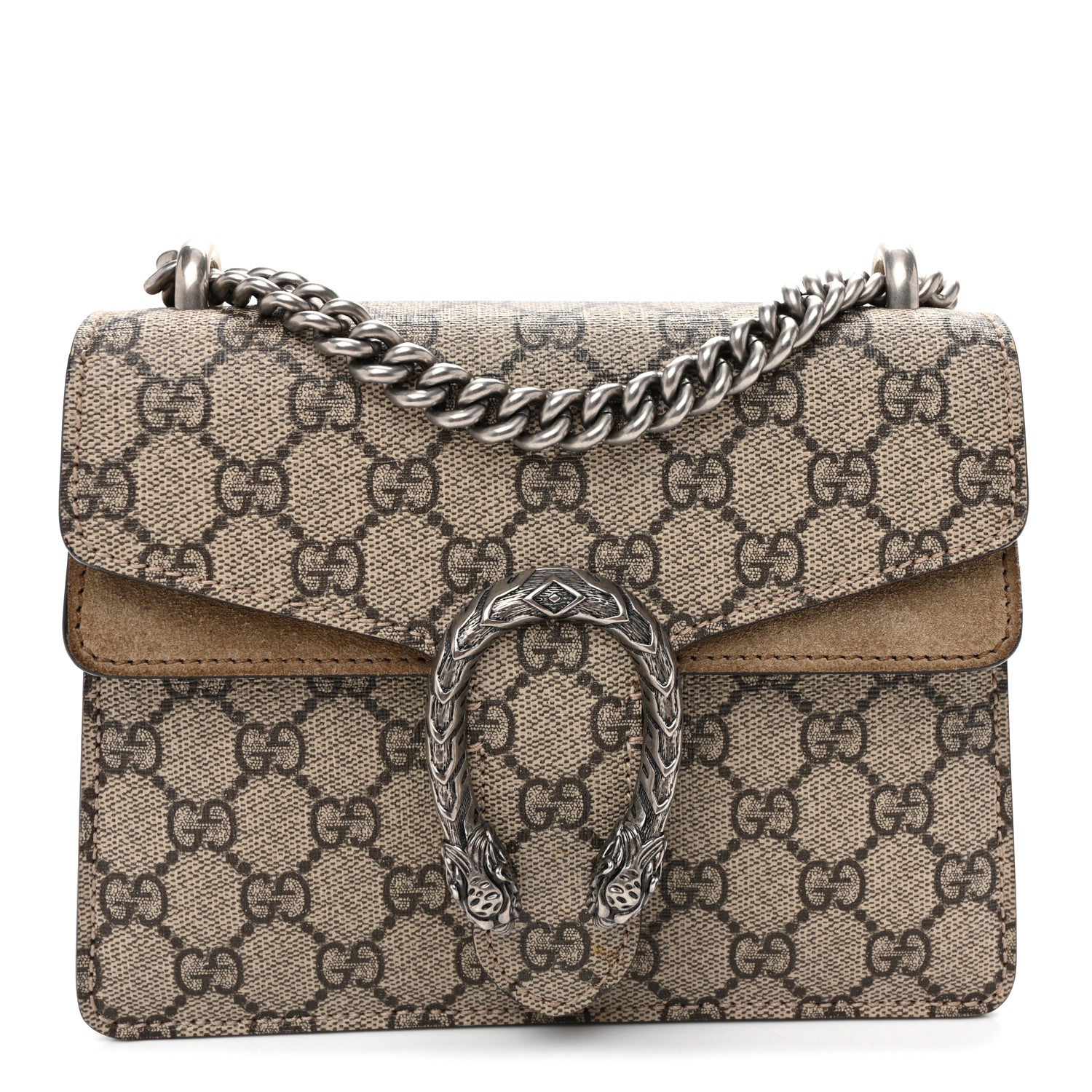 Gucci GG Supreme Monogram Mini Dionysus Shoulder Bag Taupe 1 of 11