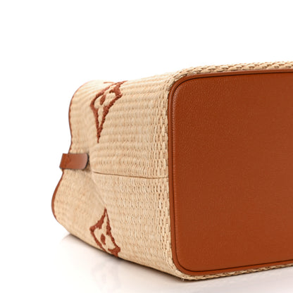 Louis Vuitton Raffia Calfskin Monogram Neonoe MM Tan 5 of 8