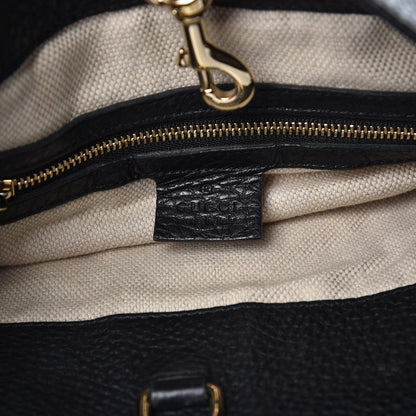 Gucci Pebbled Calfskin Medium Soho Chain Shoulder Bag Black 4 of 7