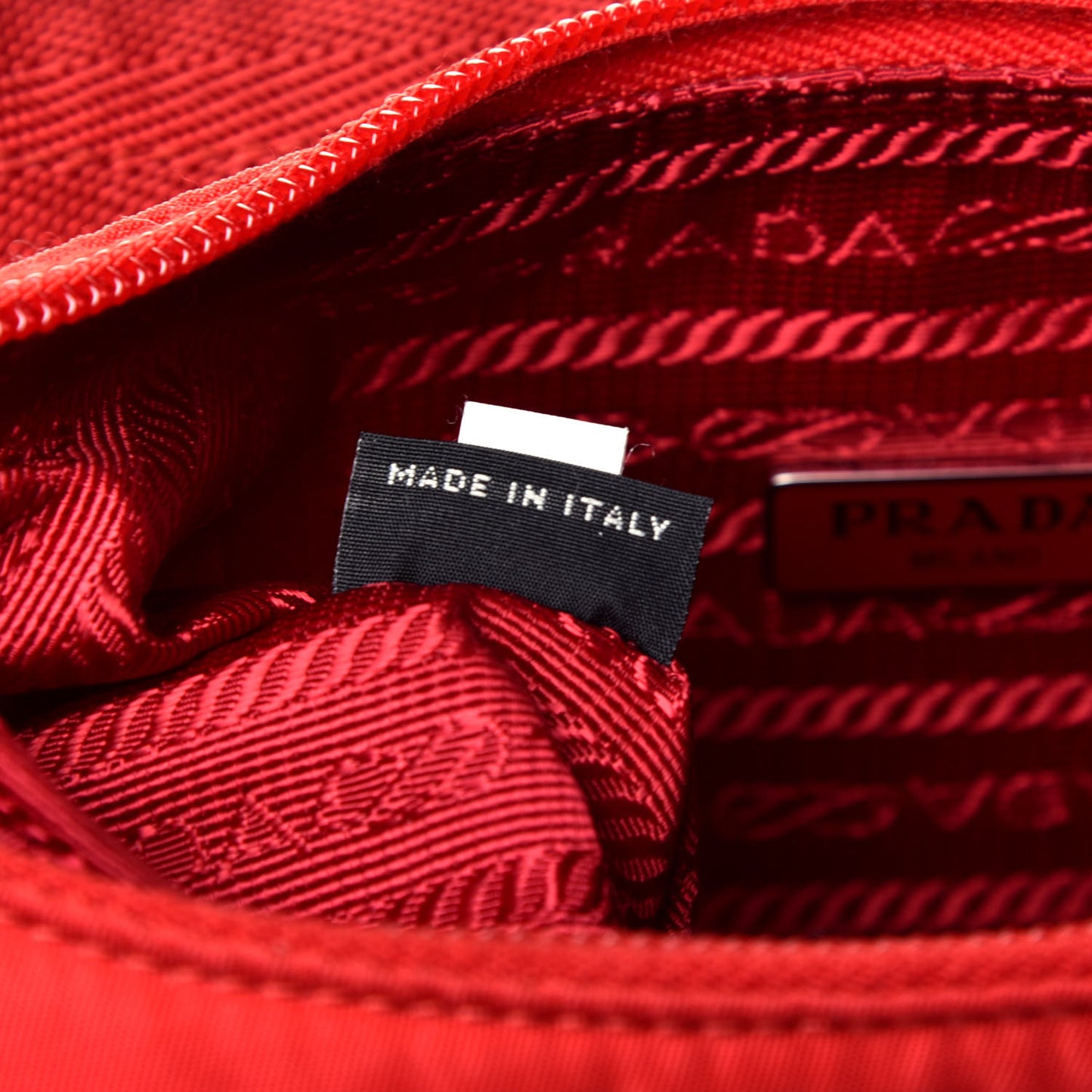 Tessuto Nylon Mini Re-Edition 2000 Bag Rosso