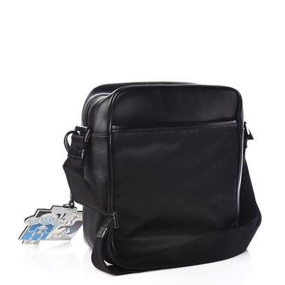 Prada X JAMES JEAN Calfskin Nylon Robot Monkey Flat Messenger Black 3 of 9