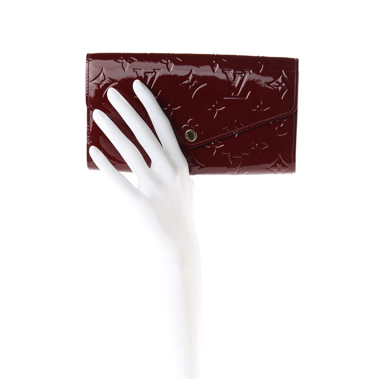 Louis Vuitton Vernis Sarah Wallet NM Griotte 2 of 6
