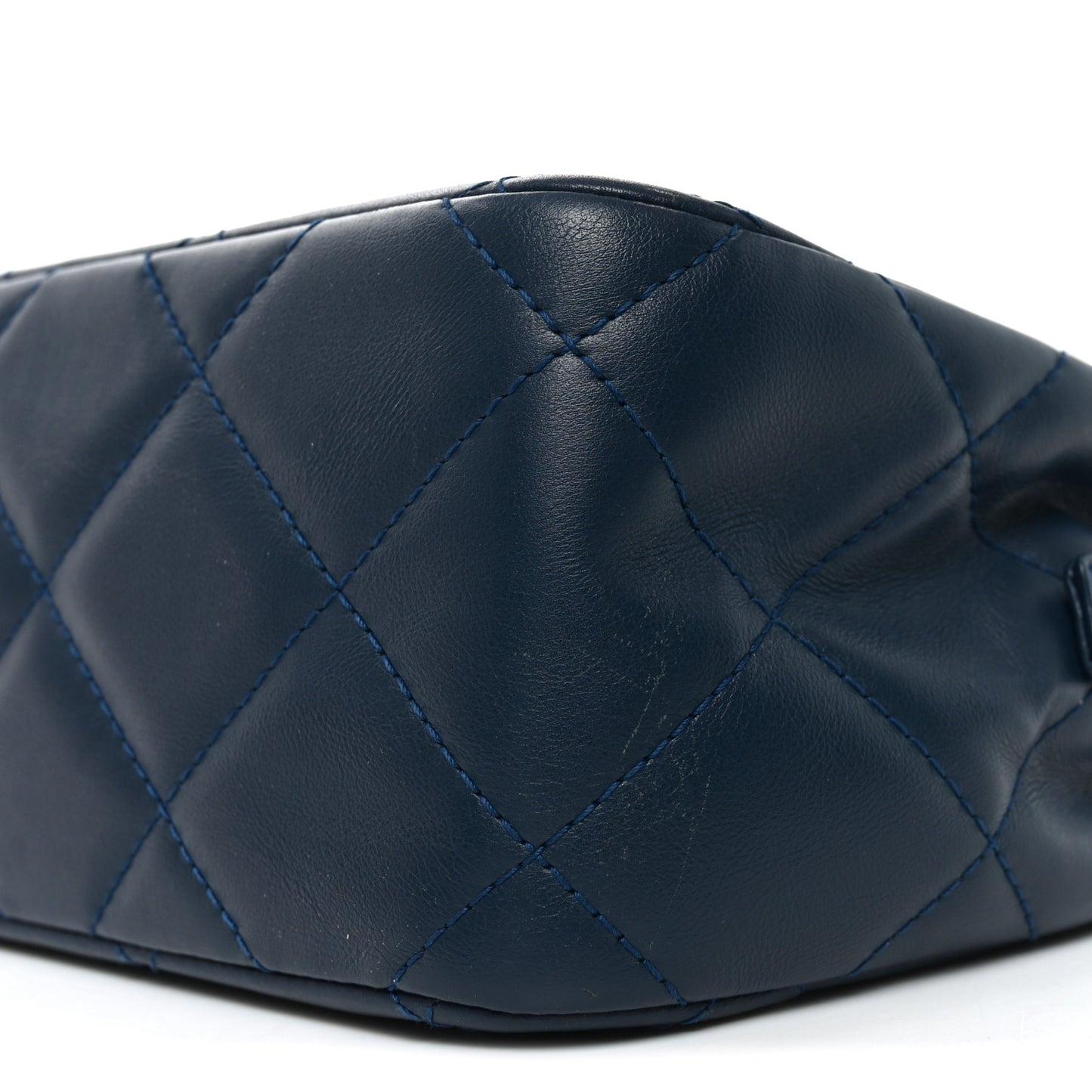 Calfskin Quilted In The Business Camera Navy