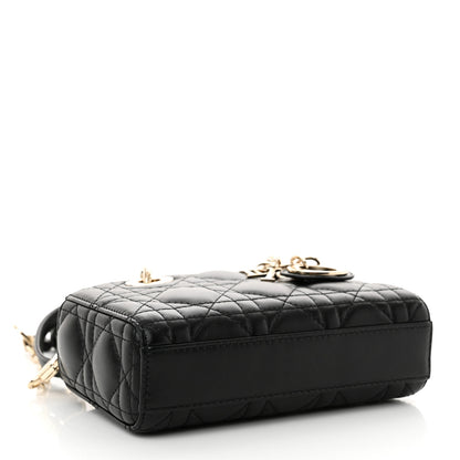 Christian Dior Lambskin Cannage Micro Lady D-Joy Black 4 of 13