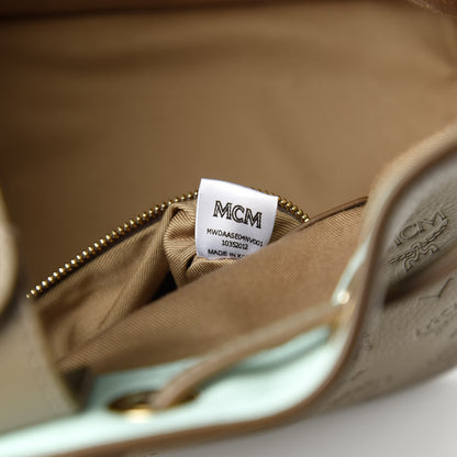 MCM Calfskin Ottomar Monogram Small Essential Bucket Urban Taupe 9 of 10