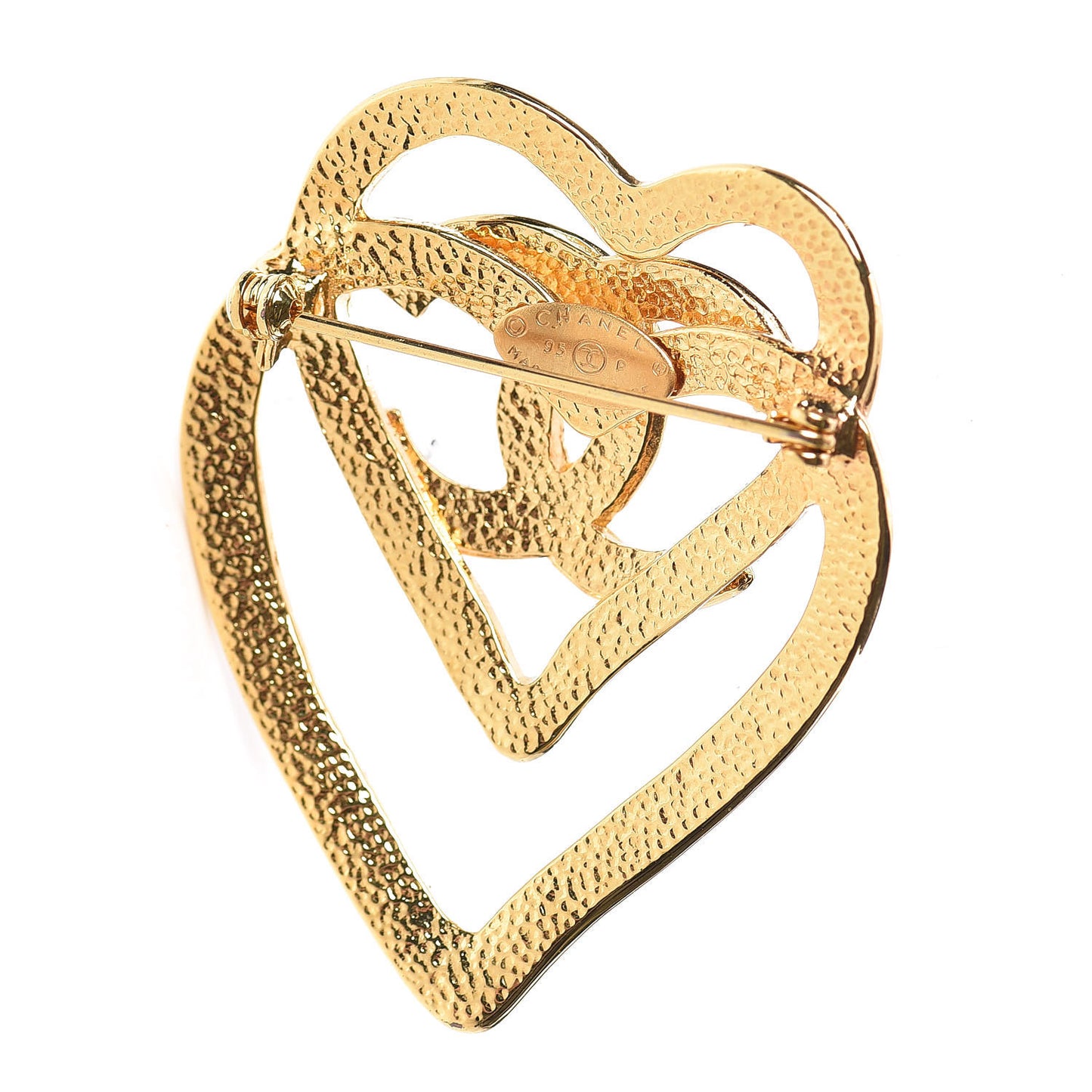 CC Heart Brooch Gold