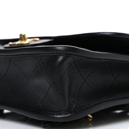 Chanel Caviar Quilted Small School Memory Top Handle Flap Black 10 of 10