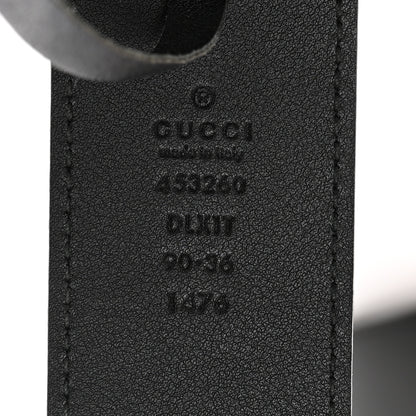 Gucci Moon Calfskin Pearl Double G 40mm Belt 90 36 Black Cream 5 of 6