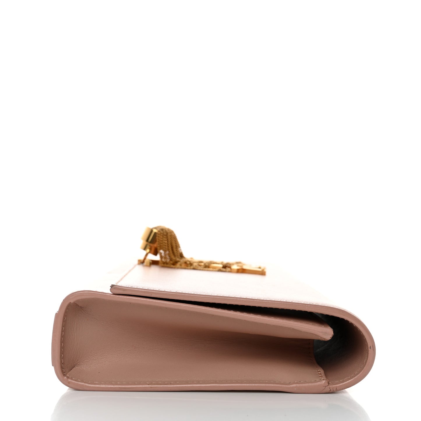 Calfskin Classic Monogram Tassel Clutch Pale Blush