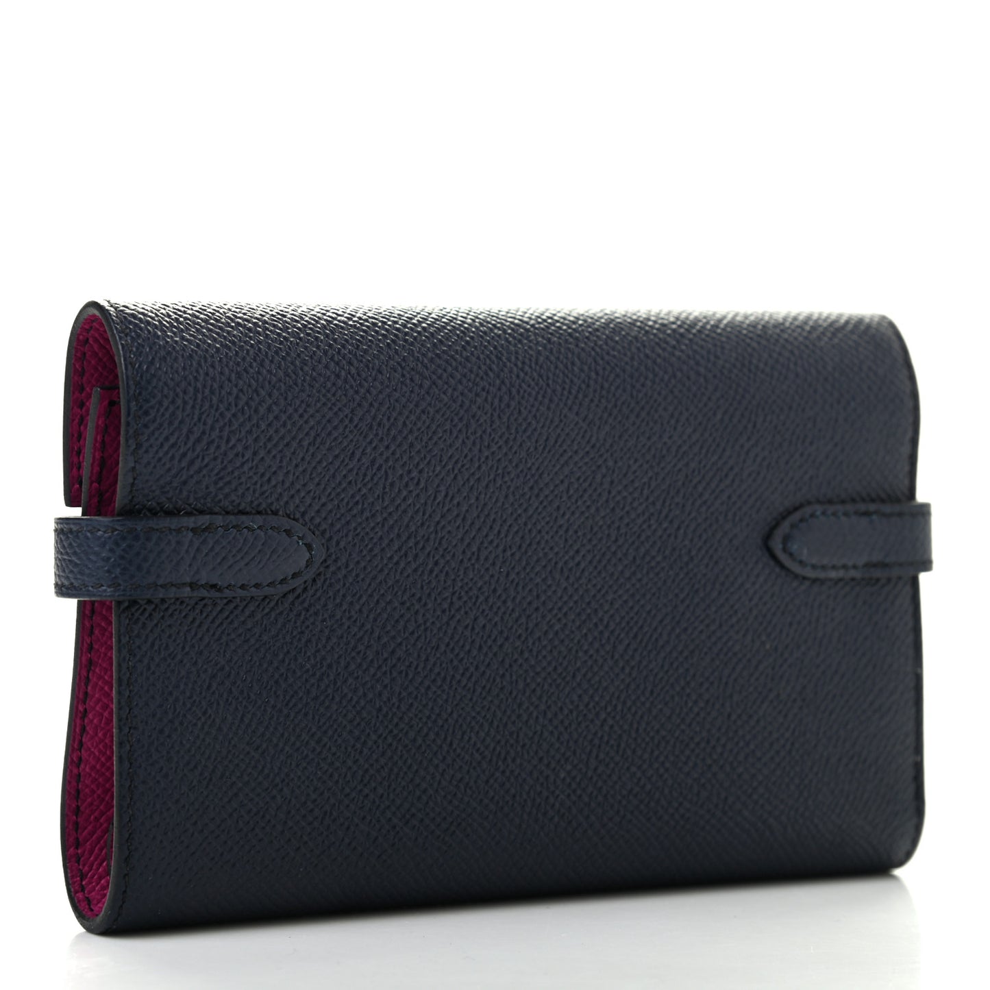 Epsom Verso Medium Kelly Wallet Bleu Indigo Rose Pourpre