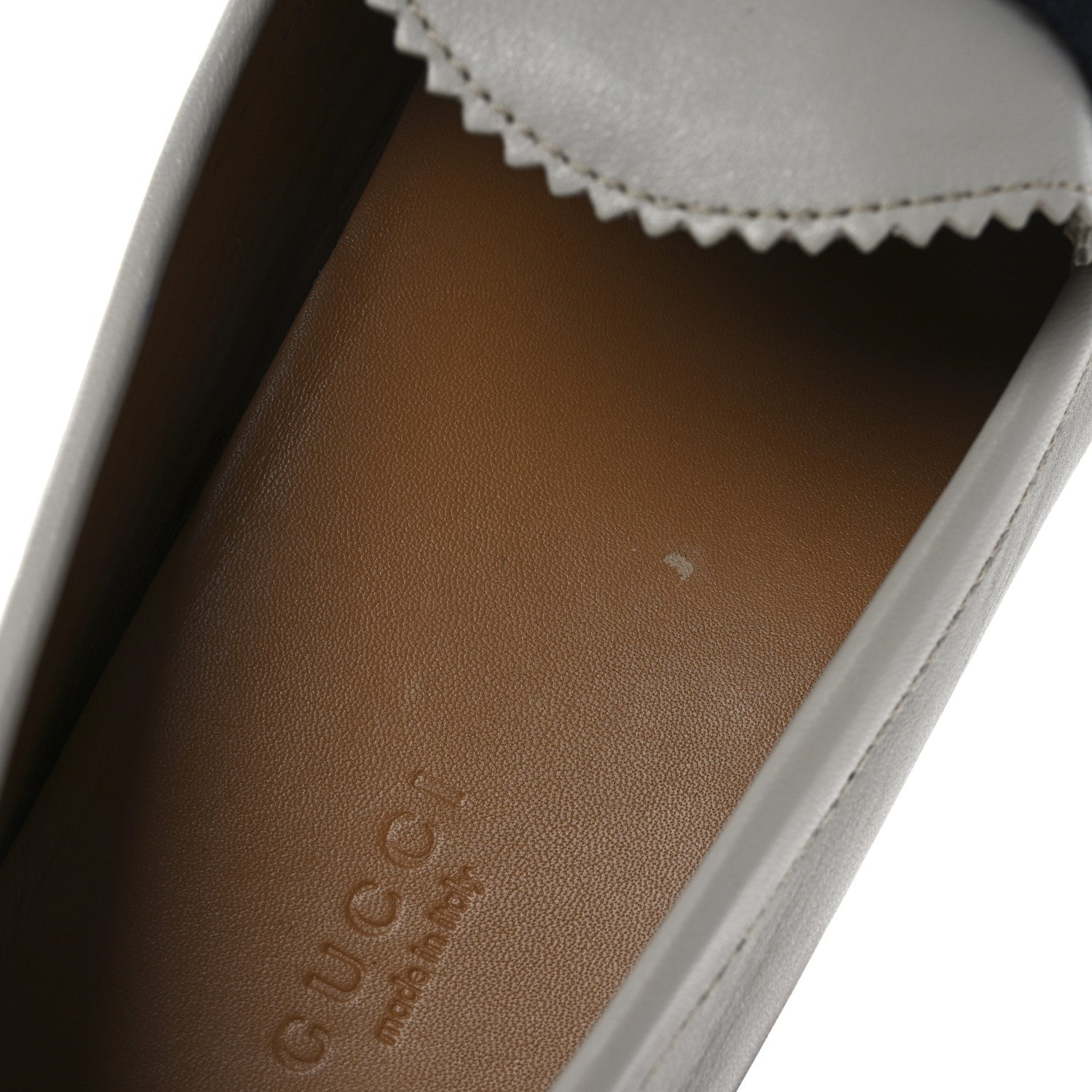 Gucci Calfskin Horsebit Web Bamboo Driving Loafers 41 White 11 of 14