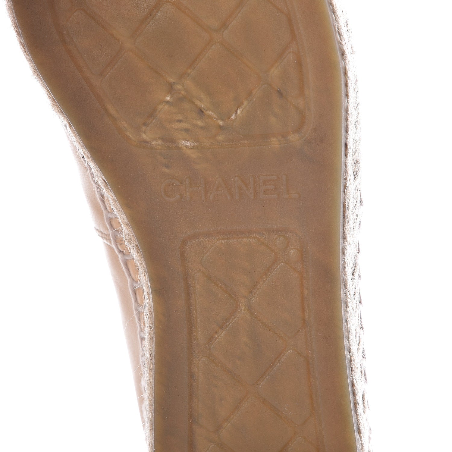 Chanel Lambskin CC Espadrilles 36 Beige Black 6 of 8