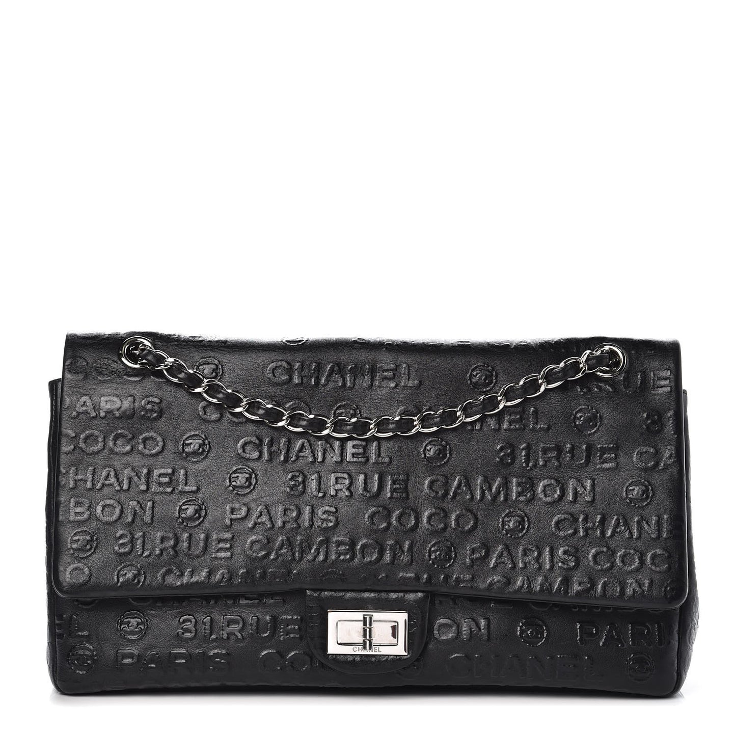 Calfskin Unlimited Jumbo Double Flap Black