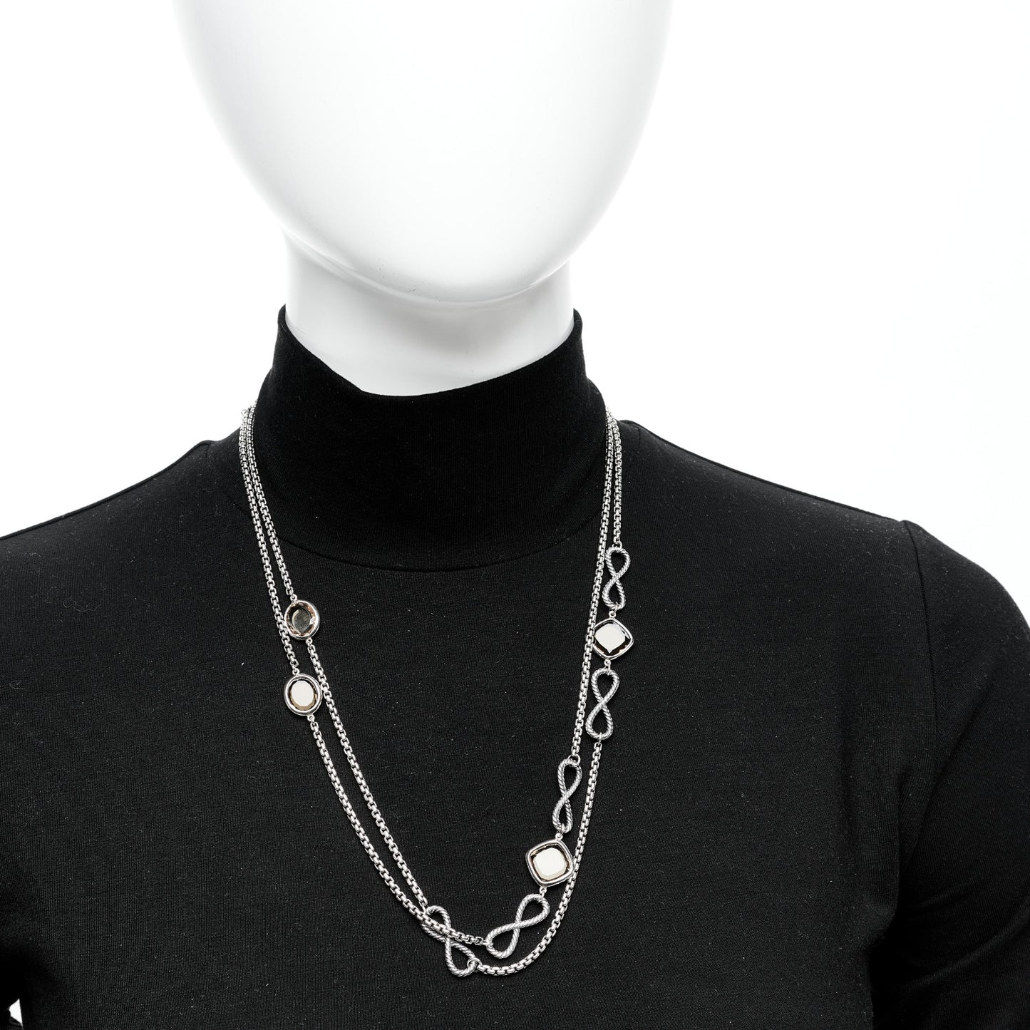Sterling Silver Citrine Infinity Necklace