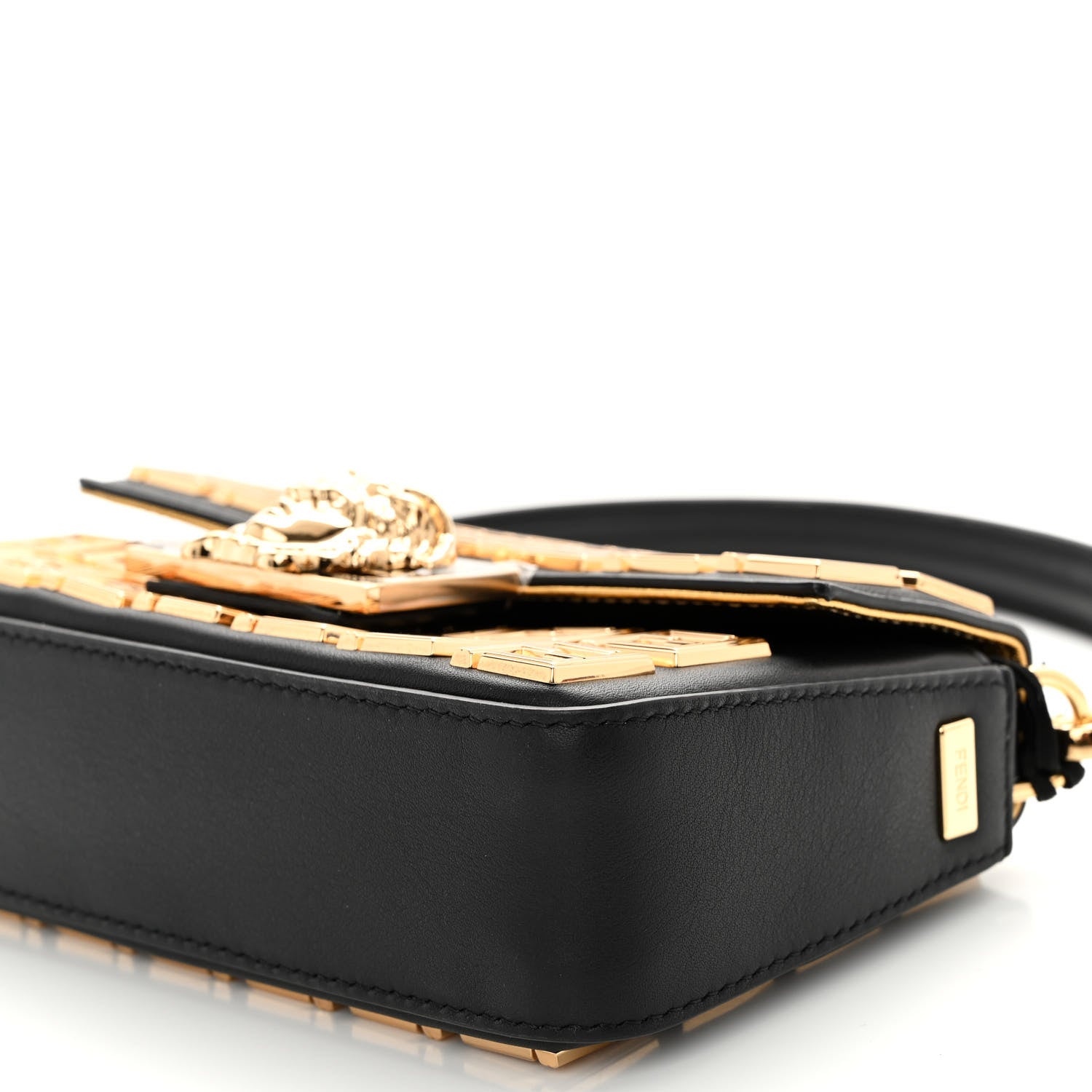 Fendi X VERSACE Calfskin Fendace FF Baguette Black 9 of 9