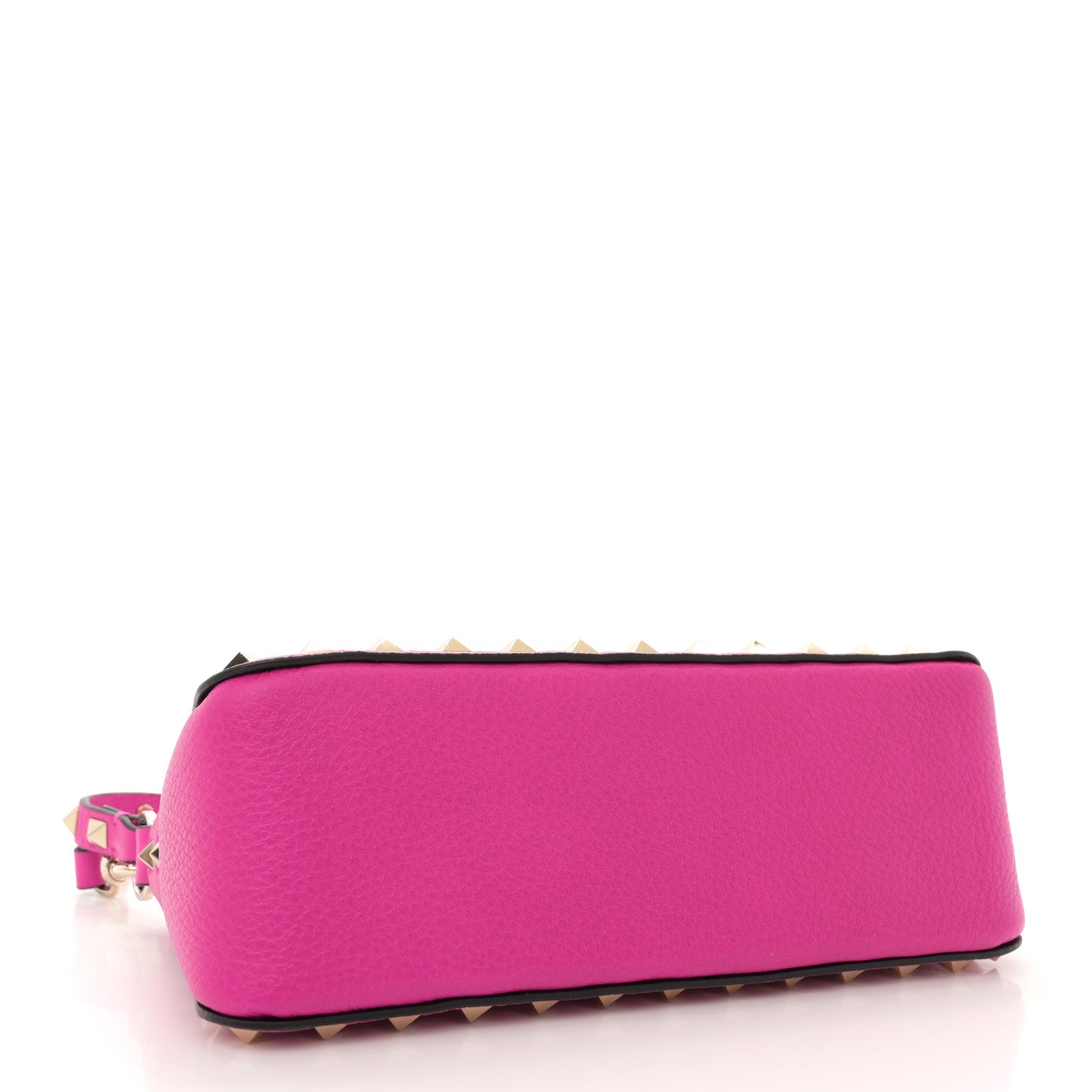 Valentino Garavani Pebbled Calfskin Small Rockstud Flip Lock Shoulder Bag Pink PP 4 of 9