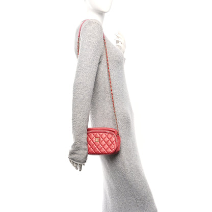 Chanel Calfskin Quilted Day Trips Camera Case Pink 2 of 11