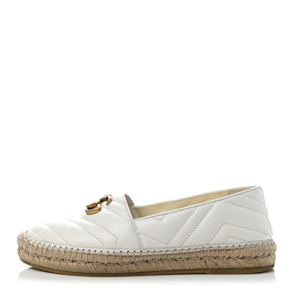 Gucci Nappa Matelasse GG Marmont Espadrilles 38.5 Great White 1 of 9