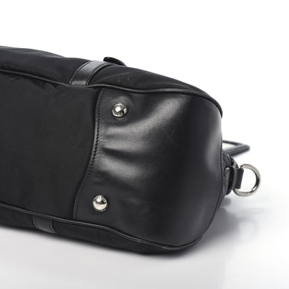 Prada Tessuto Nylon Soft Calf Shopping Satchel Black 10 of 10