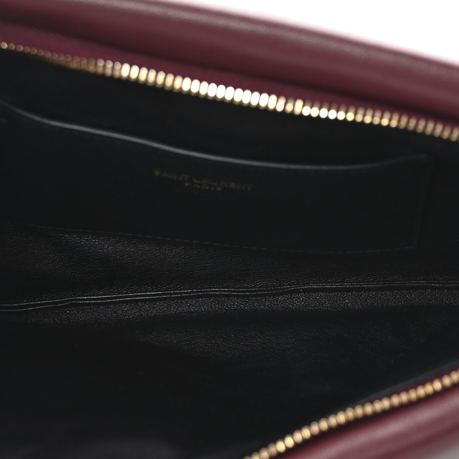 Saint Laurent Lambskin Long Calypso Pouch Rouge Merlot 5 of 7