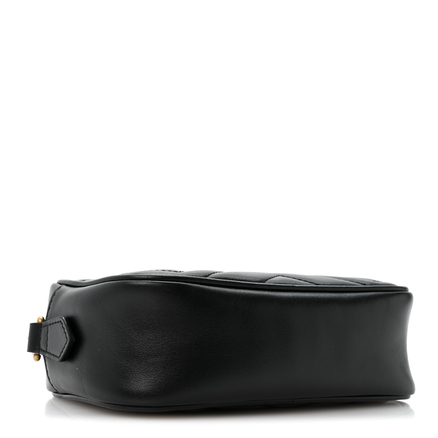Gucci Calfskin Matelasse Mini GG Marmont Chain Shoulder Bag Black 4 of 11