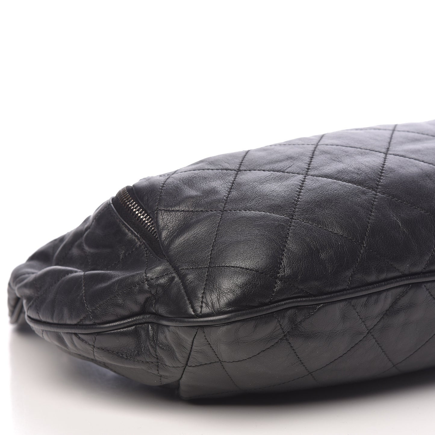 Calfskin Coco Pleats Hobo Black
