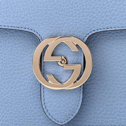 Gucci Dollar Calfskin Small Interlocking G Shoulder Bag Mineral Blue 8 of 10