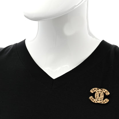 Chanel Chain CC Brooch Gold 2 of 5