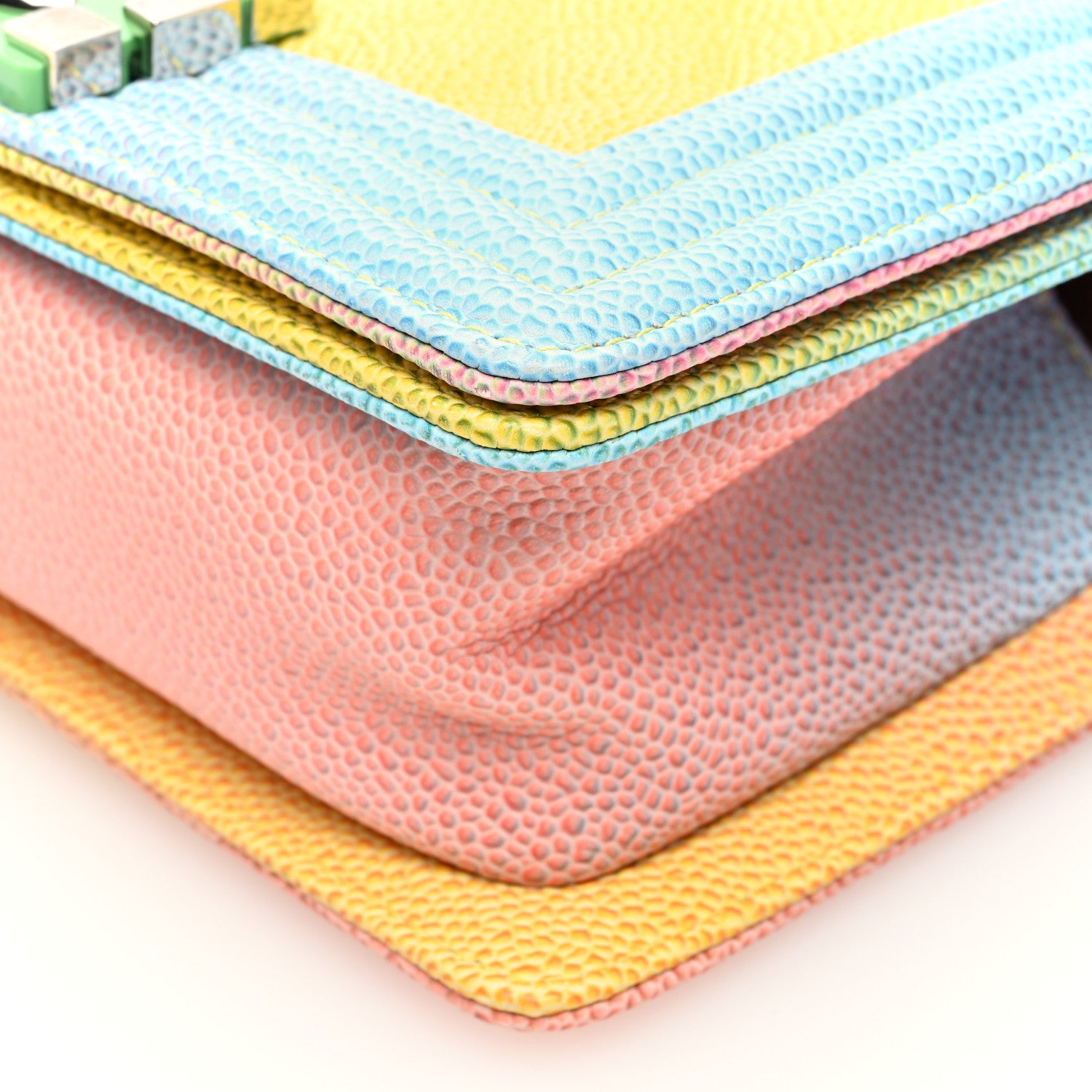 Chanel Caviar Quilted Small Cuba Rainbow Boy Flap Multicolor 10 of 10