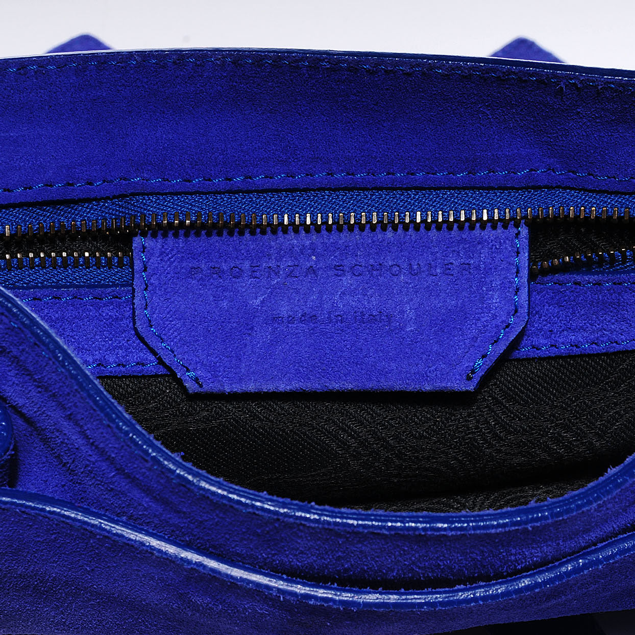 Proenza Schouler Suede PS1 Mini Pouch Messenger Bag Cobalt 6 of 12